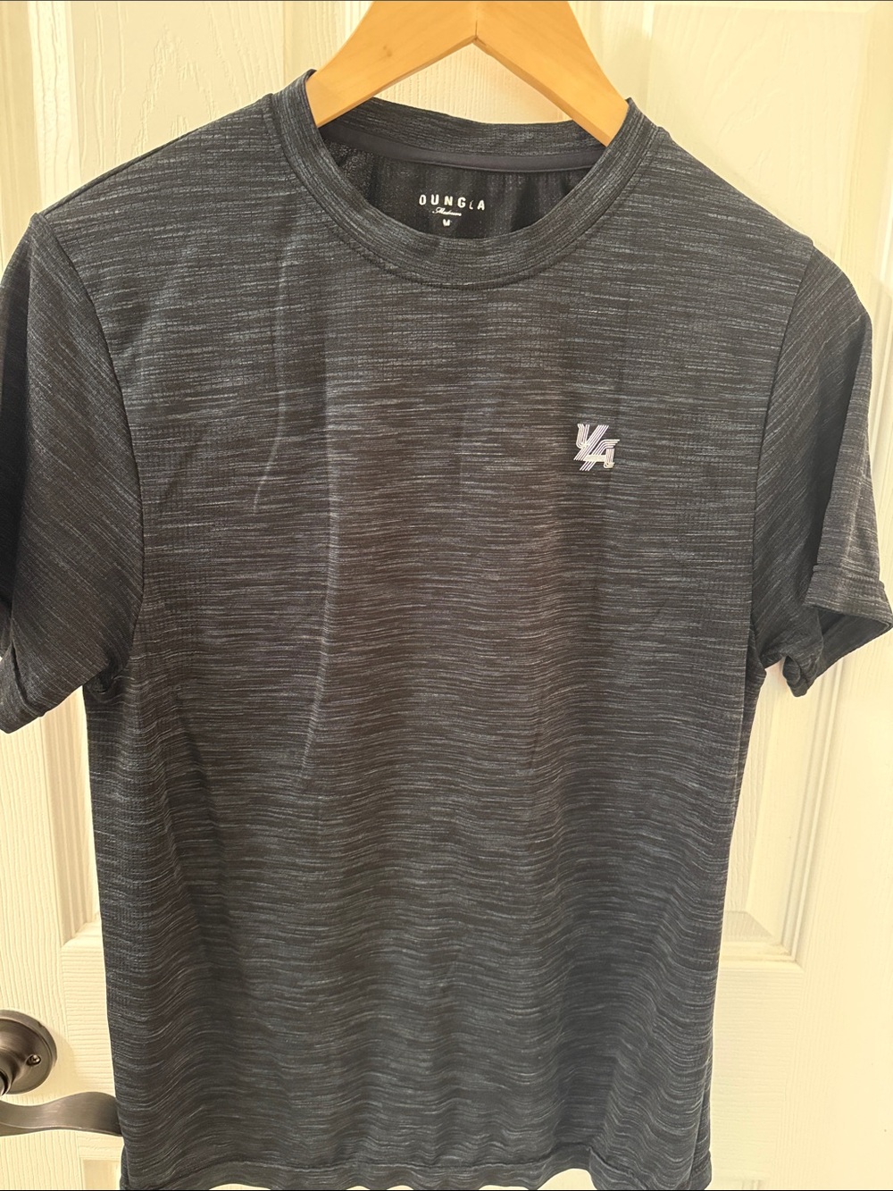 YoungLA Men's Charcoal Heather Short Sleeve Performance Tee